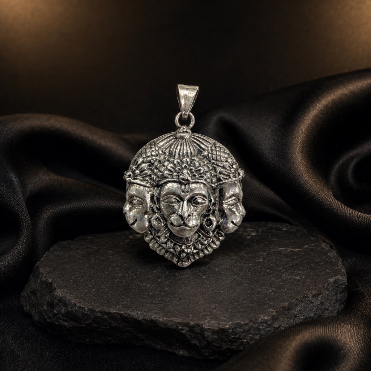 Tridev Heritage Silver Pendant — 925 sterling silver pendant