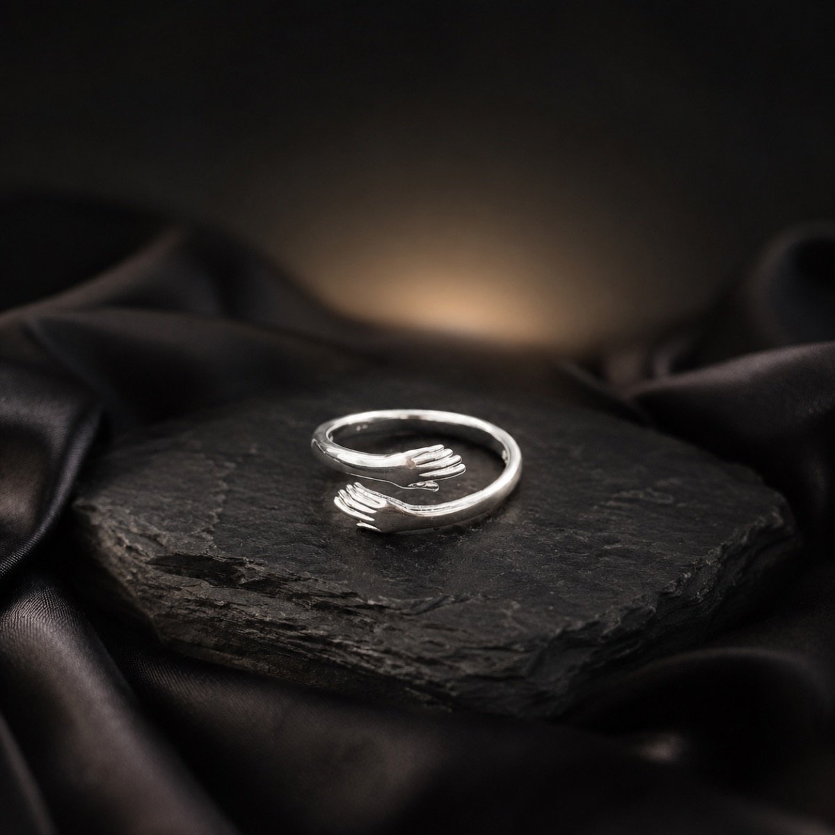 Loving Embrace Silver Ring — 925 sterling silver rings