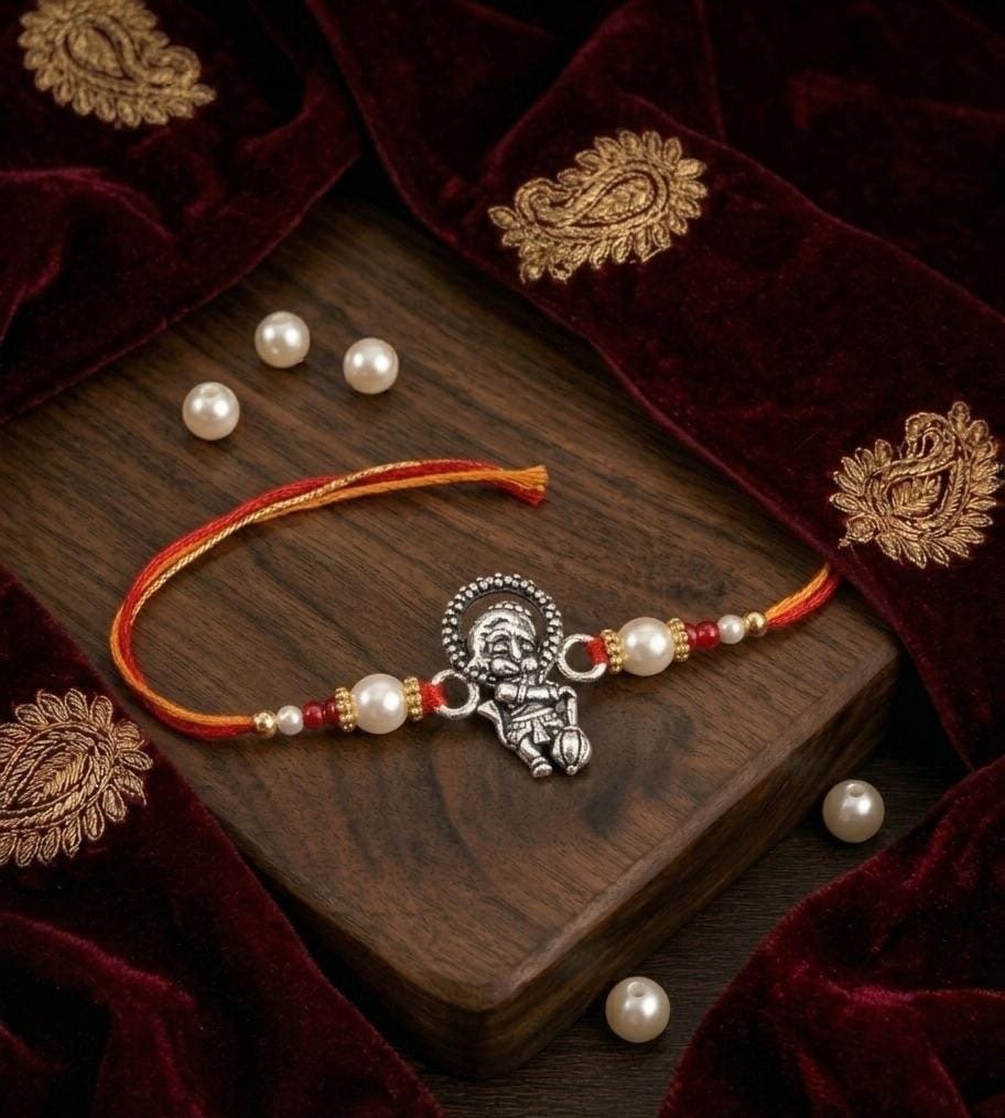 Bal Hanuman Divine Blessing Rakhi — 925 sterling silver