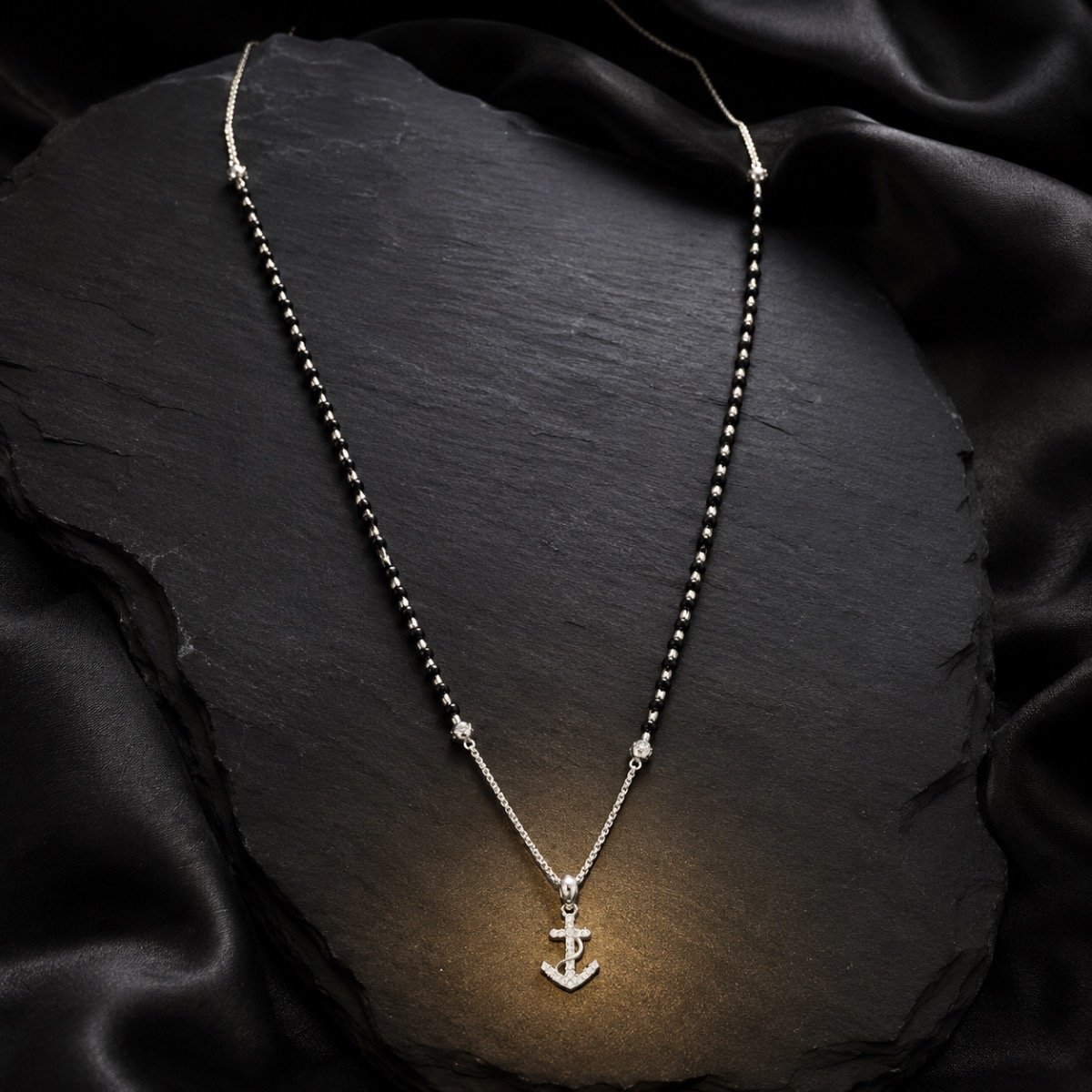 Eternal Anchor Silver Mangalsutra — 925 sterling silver